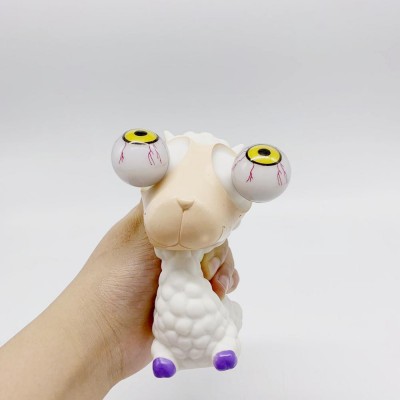 OEM Toy Decompression Plastic Eye Pop Out Lama Sheep Squeeze Toys